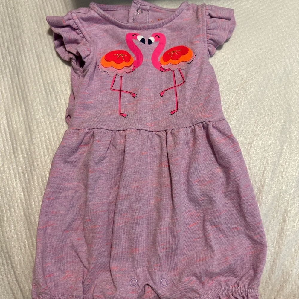Pink Flamingo Baby Romper